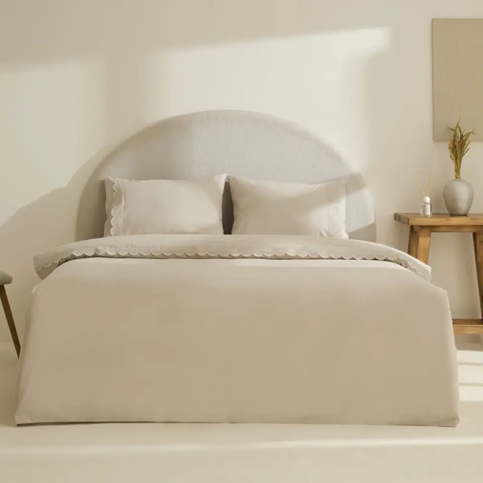 Karaca Home Ovelin Çift Kişilik Nevresim Takımı Bej