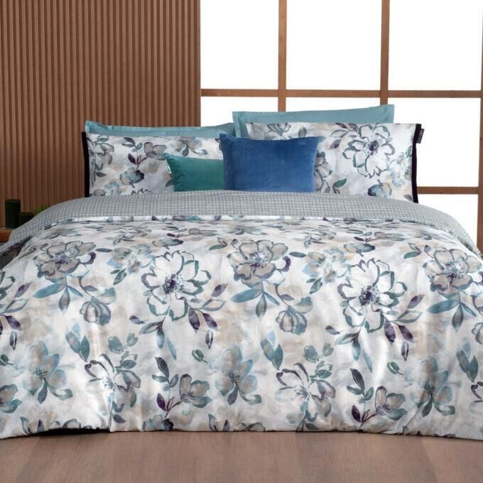 Sarev Uliana Çift Kişilik %100 Pamuk Saten ''300 TC'' Nevresim Takımı Yeşil