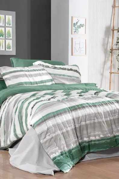 Sarev Mundo Çift Kişilik %100 Pamuk Mood Comfort Yıkamalı Nevresim Takımı