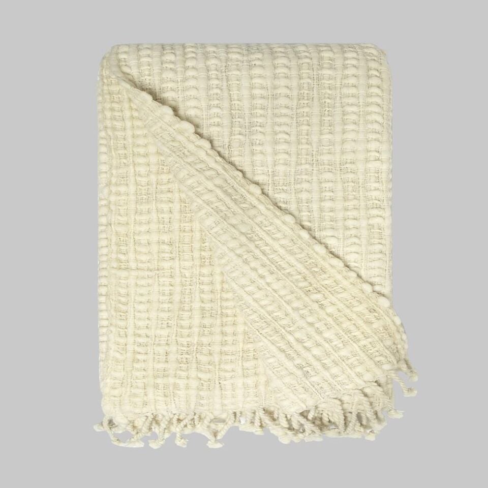 Sarev Lucıano Throw 130*170 cm Ekru