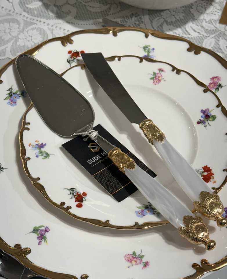 Domus Design 37 Siena Kek Servis Seti Gold