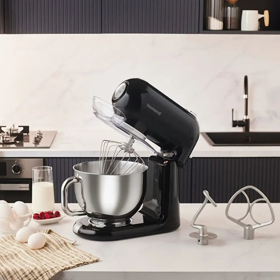 Homend Vintage Profashion 3027H Döküm Hamur Yoğurma Makinesi Siyah 1500W 5,5L