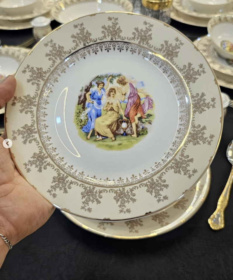 Markiz Desenli 12 Kişilik 73 Parça Yemek Takımı