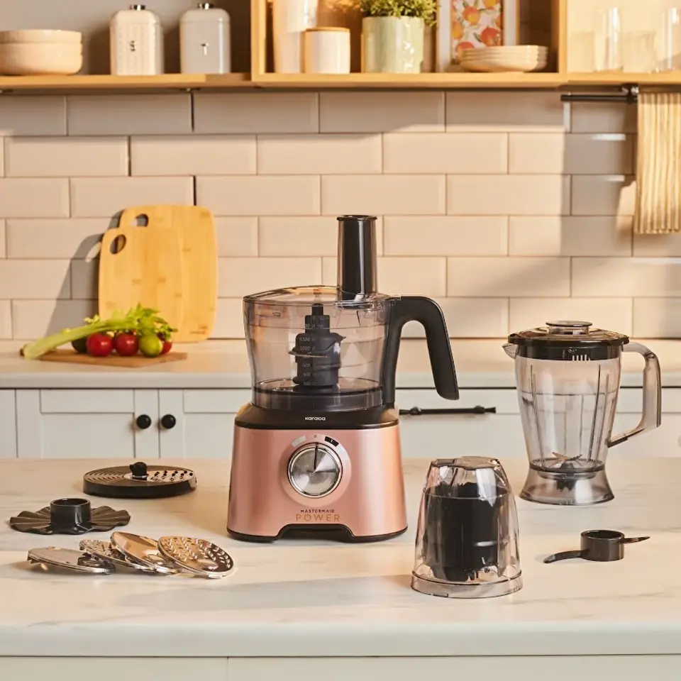 Karaca Mastermaid Power Multifunctional 10 in 1 Mutfak Robotu 2000W Rosegold