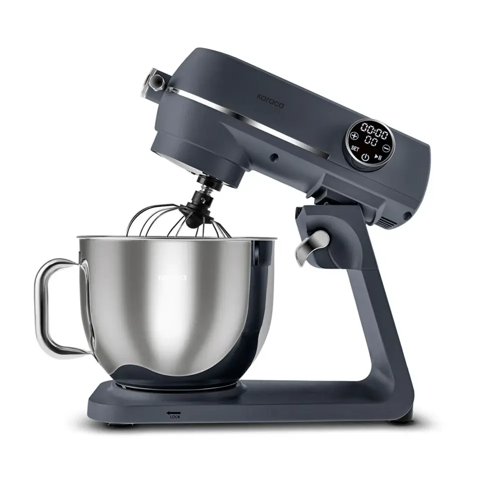 Karaca Multichef Artisan Digital Ekran Döküm Stand Mikser Brushed Gun Grey 1800W 7L