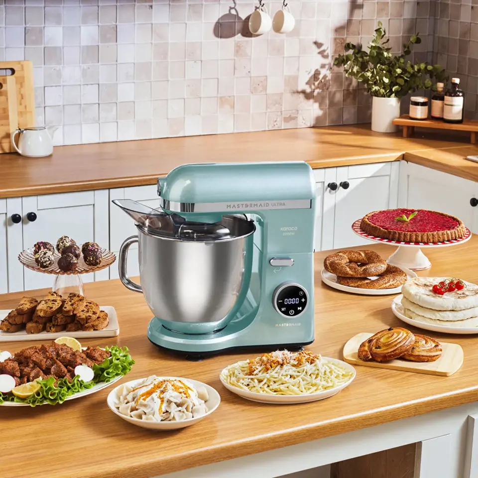 Karaca Mastermaid Chef Ultra D2000W Dijital Ekranlı Hamur Yoğurma Makinesi Tiffany 7L