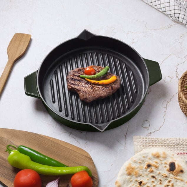 Aryıldız Duo Cast Bombe Grill Tava Fesleğen 30 cm