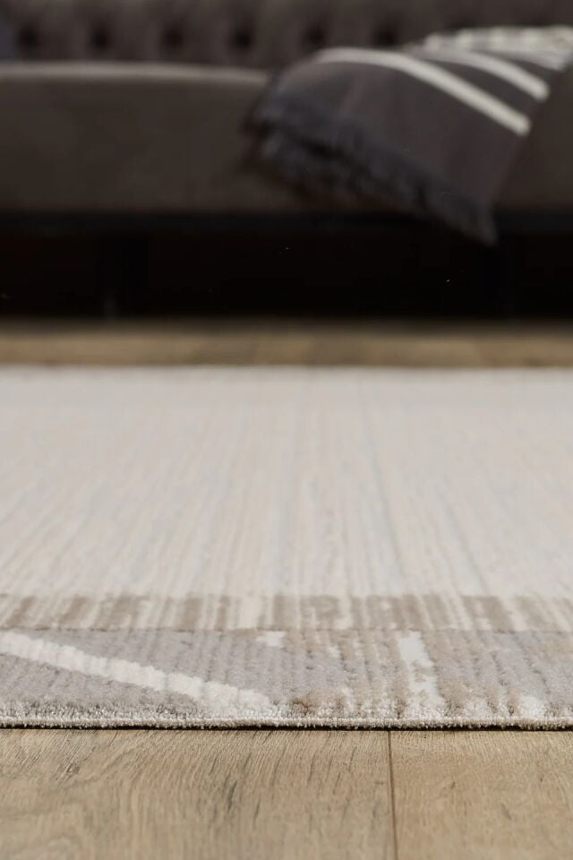 EMPERA Nera - Sandstone Takma Saçaklı Modern Salon Halısı