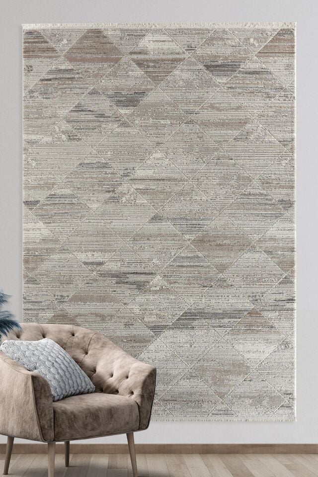 EMPERA Pena - Valerian Geometrik Desenli Kolay Temizlenebilir Mutfak Halısı